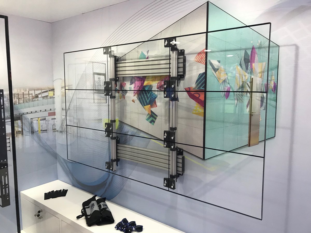 B-Tech LED and professional AV mounting solutions presented within a dedicated exhibition display area.