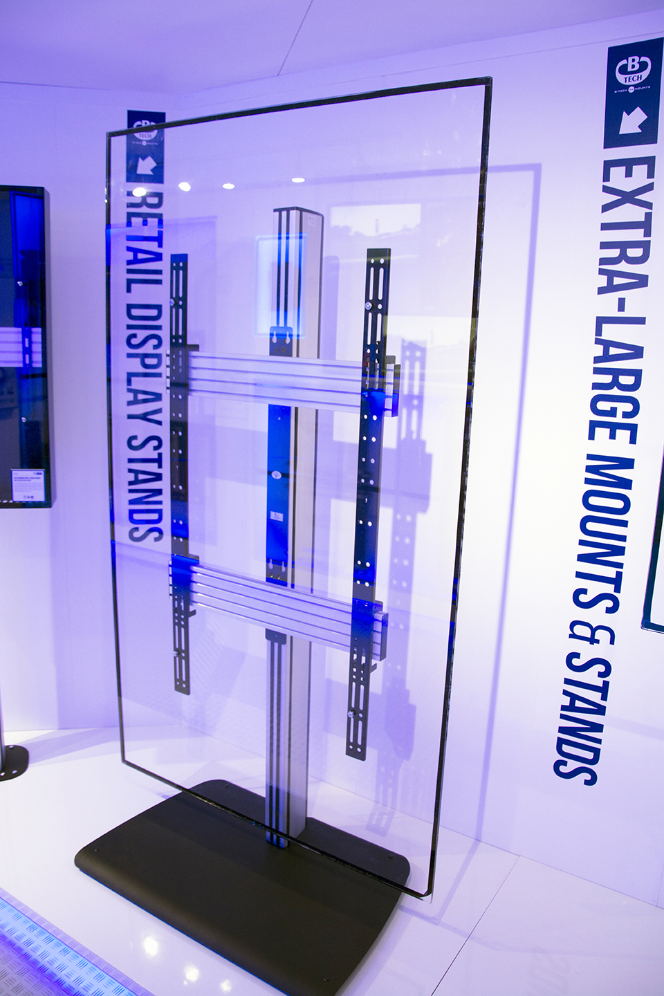 Video wall and digital signage mounting applications presented to visitors at ISE 2018.