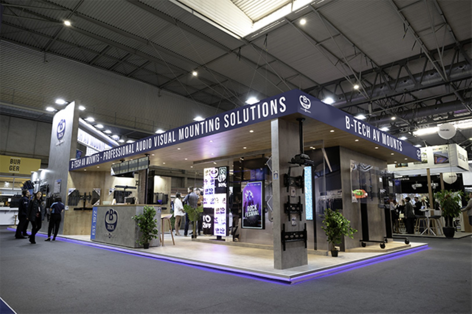An Image of the B-Tech AV Mounts ISE 2023 booth.