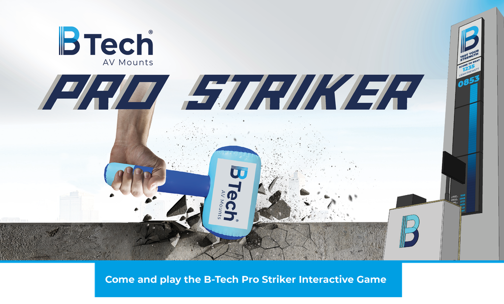 An Image of a Mallet hitting Concrete next to a rendering of our Pro-Striker Interactive game