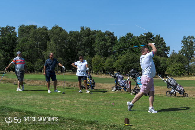 An image of golfers playing at the B-Tech Invitational Golf Day 2022