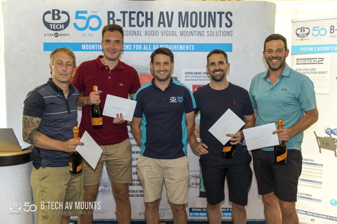 An Image of Matt Nixon and the winnners of the B-Tech 2022 Invitational Golf Day