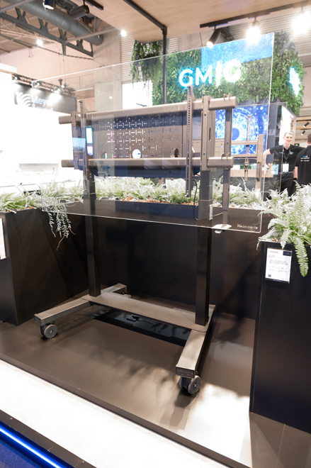 B-Tech exhibition stand featuring digital signage and professional AV mounting solutions at ISE Barcelona