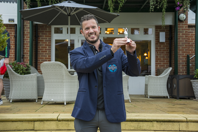 An image of Philip Bligh, the winner of the invitational golf day 2023