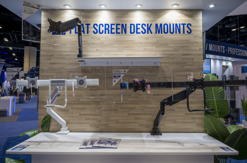 An image of the newly available B-Tech desk mounts selection