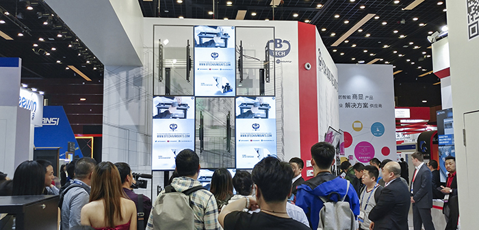 An Image of a 3x3 portrait screen wall