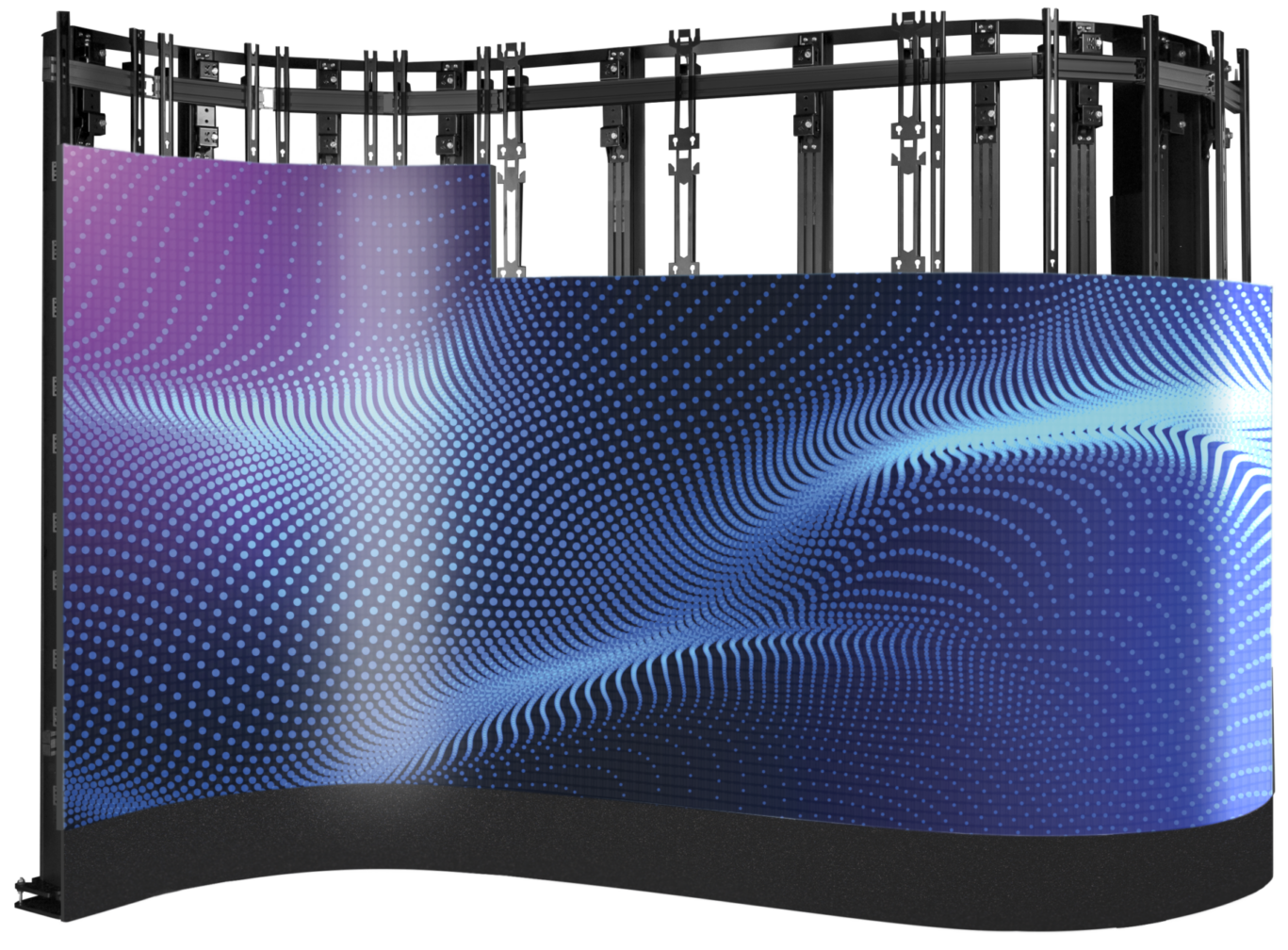 Curved dvLED bolt-down videowall