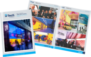 Selection of B-Tech AV Mounts case study documents featuring professional AV installations