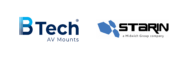 An Image of the B-Tech AV Mounts and Starin Logo's together.