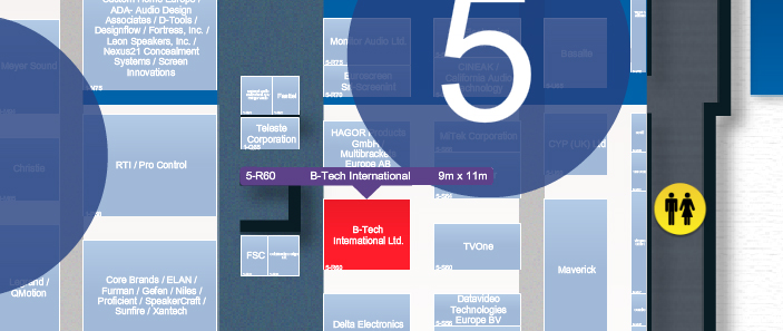A Map of hall 5 at ISE 2017