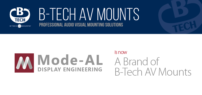 A Banner Announcing that Mode-AL is now a B-Tech Brand.
