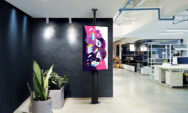 B-Tech Mode-AL display mounting solution in a commercial environment