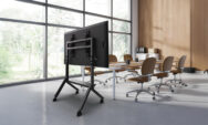B-Tech Momentum mobile display mounting solution for professional AV installations