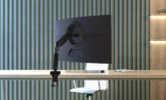 B-Tech monitor desk mount for professional workspace installations