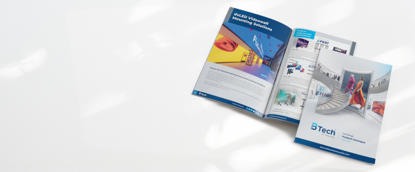 B-Tech AV Mounts product catalogue featuring AV mounting solutions