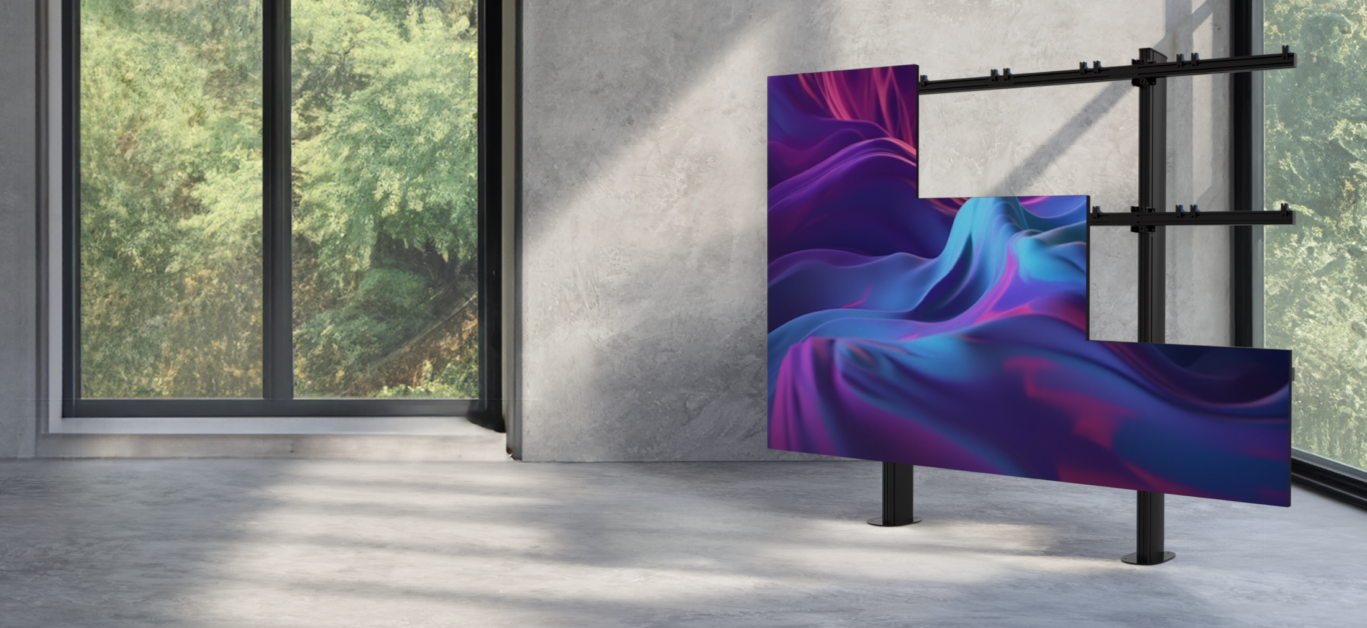 B-Tech System Xpress display mounting solution in a modern interior