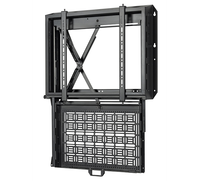 An Image of the BT7885 Flat Screen Wall Mount with Integrated Pull out storage tray.
