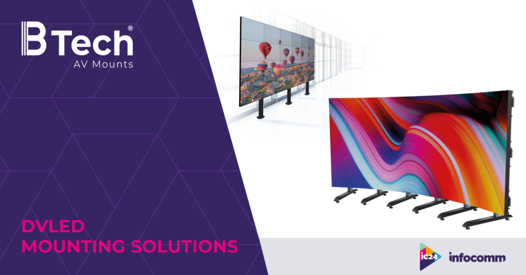 infocomm 2024 dvled mounting solutions banner for news article