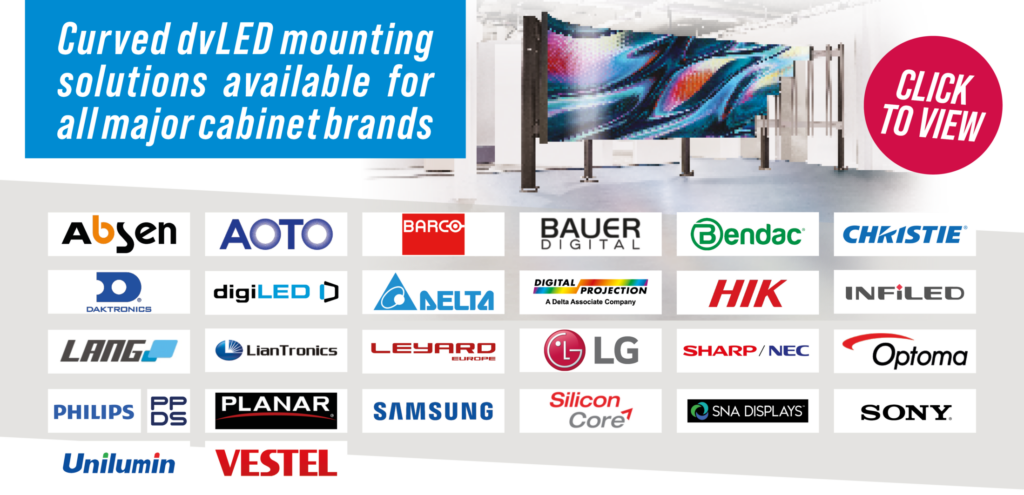 curved dvled mounting solution av awards 2023 dvled brands logos