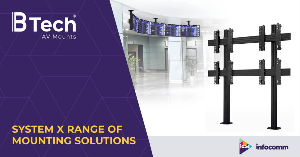 infocomm 2024 system x range of mounting solutions banner for news article